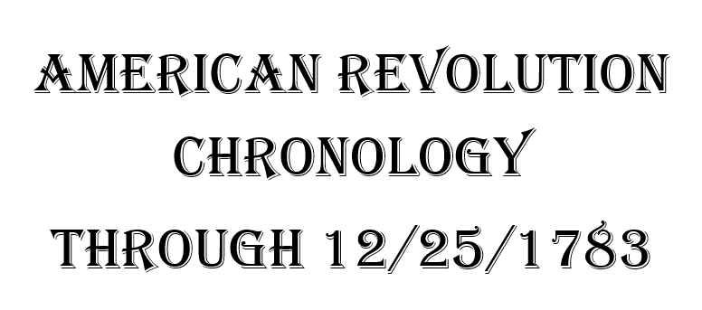 American Revolution Chronology image