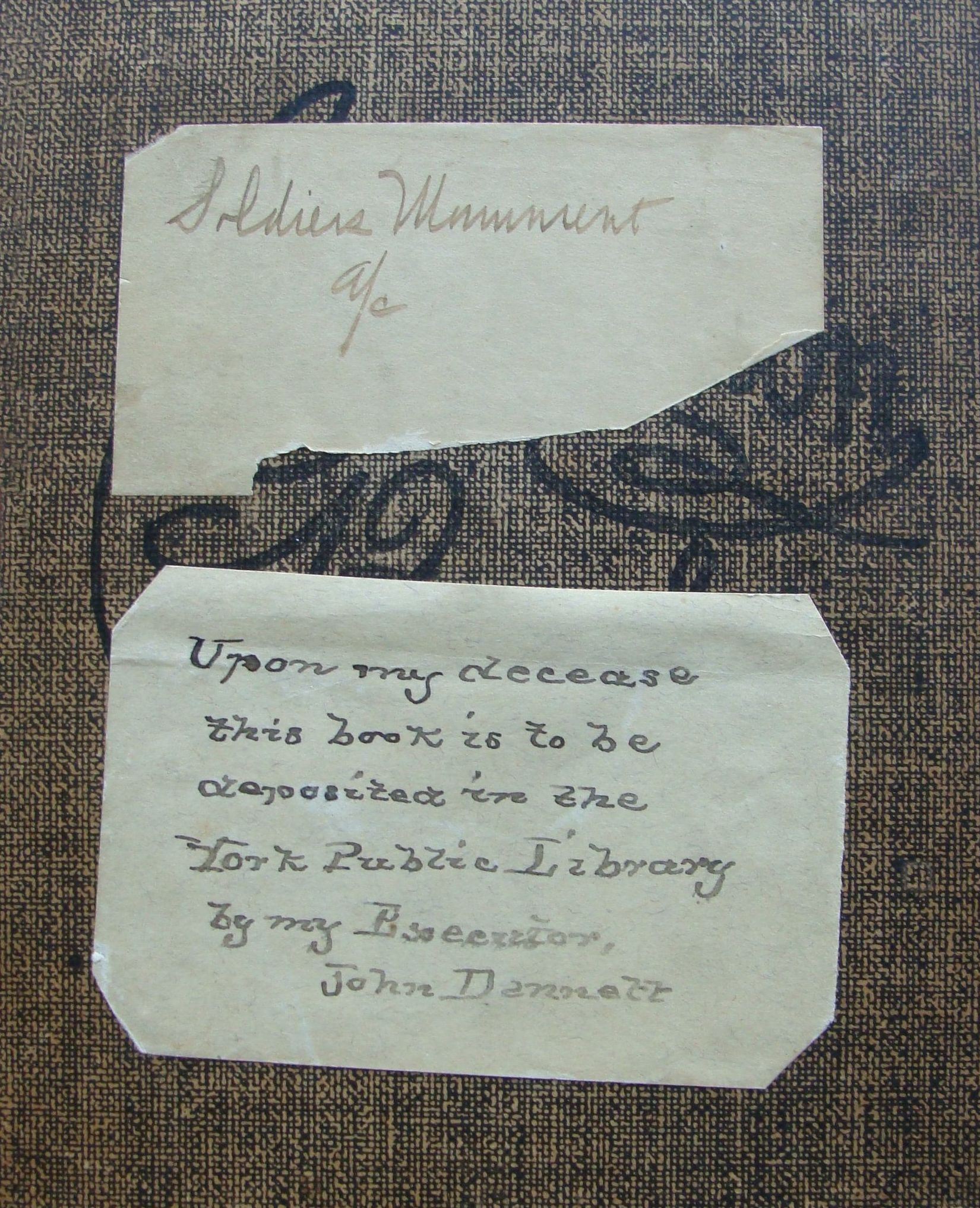 Soldiers Monument afe Cover Transcription