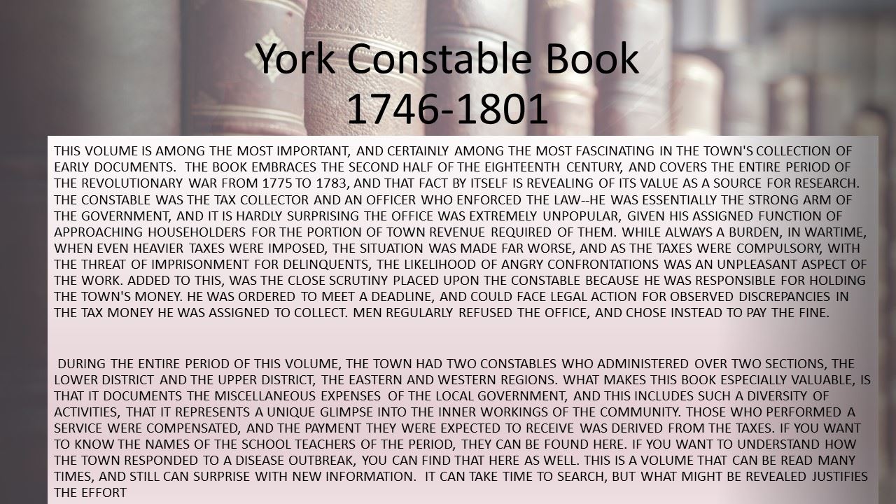 York Constable Book 2